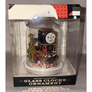 FAO Schwarz Glass Cloche Clock Tower Christmas Ornament Return to Wonder
